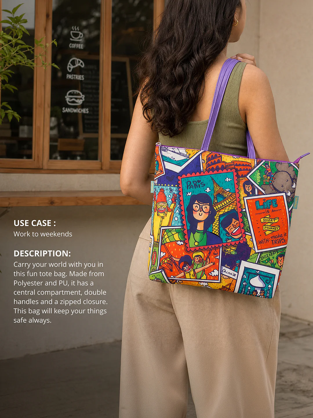 Live To Travel Tote Bag - Image 3
