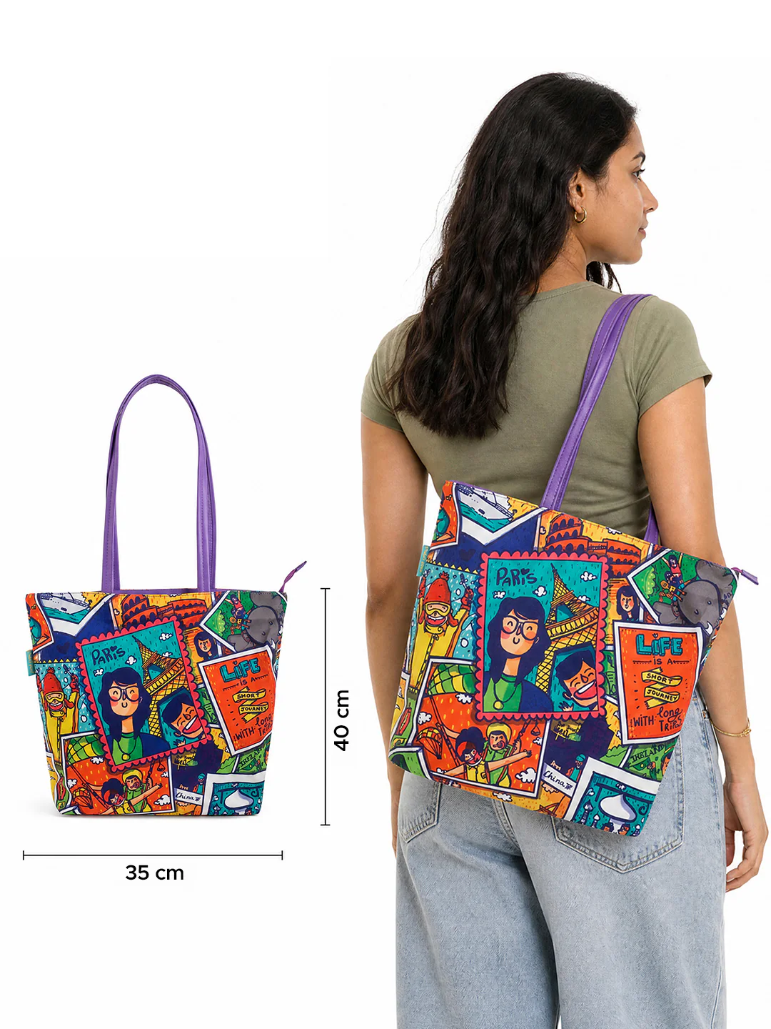 Live To Travel Tote Bag - Image 4