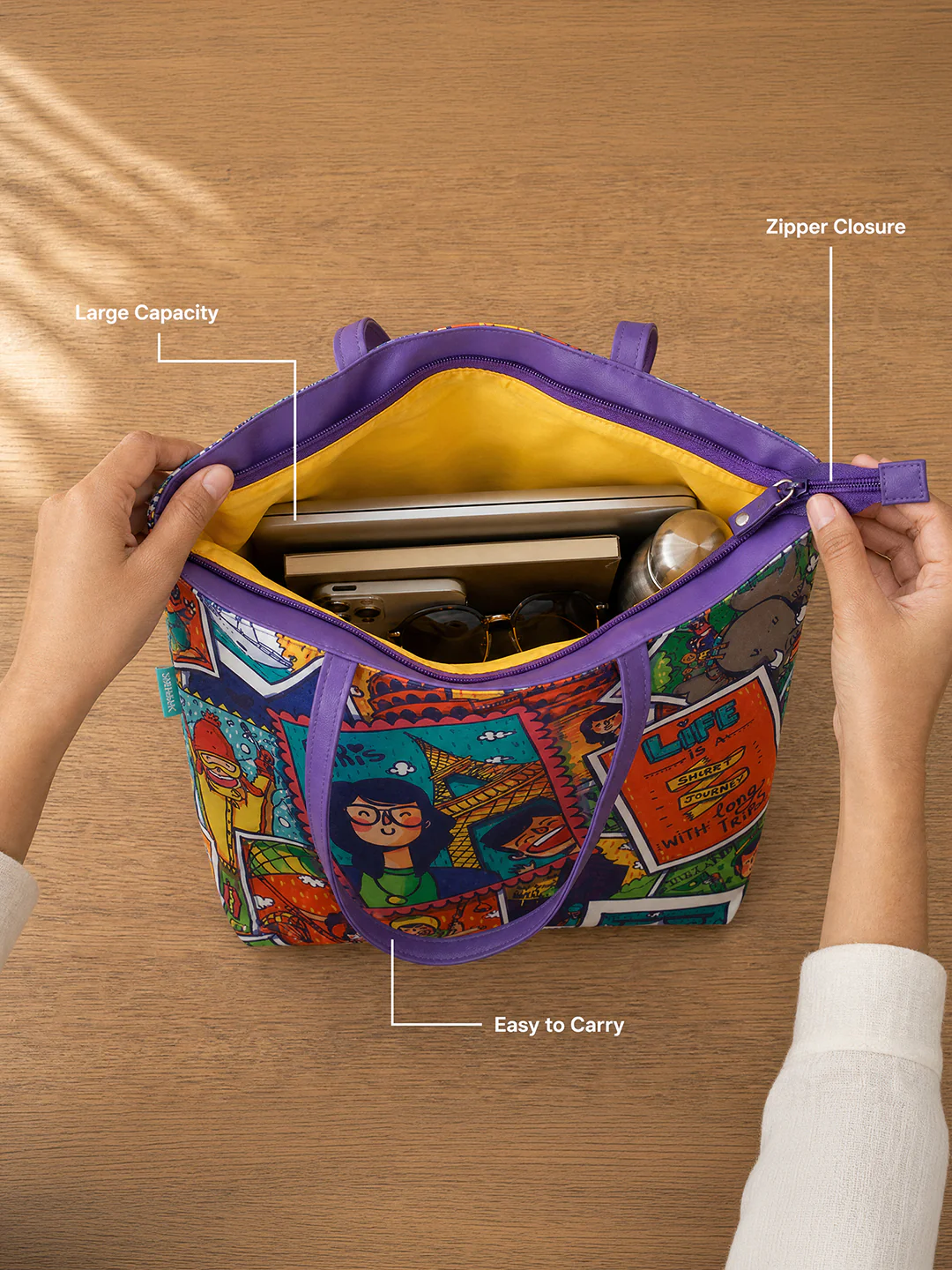 Live To Travel Tote Bag - Image 5