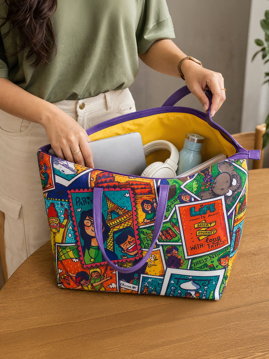 Live To Travel Tote Bag - Image 7