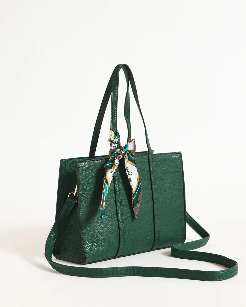 Maldives Mini Tote with Scarf | Green - Image 3