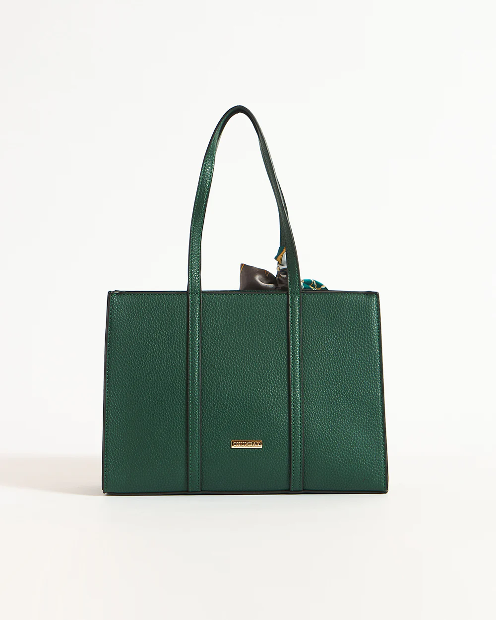 Maldives Mini Tote with Scarf | Green - Image 9