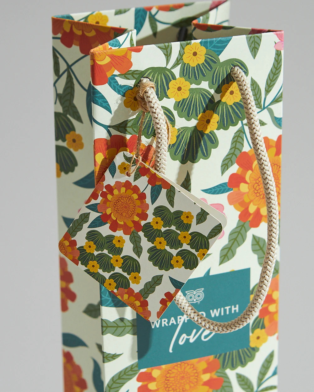 Marigold Bottle Bag with Gift Tag - Image 3