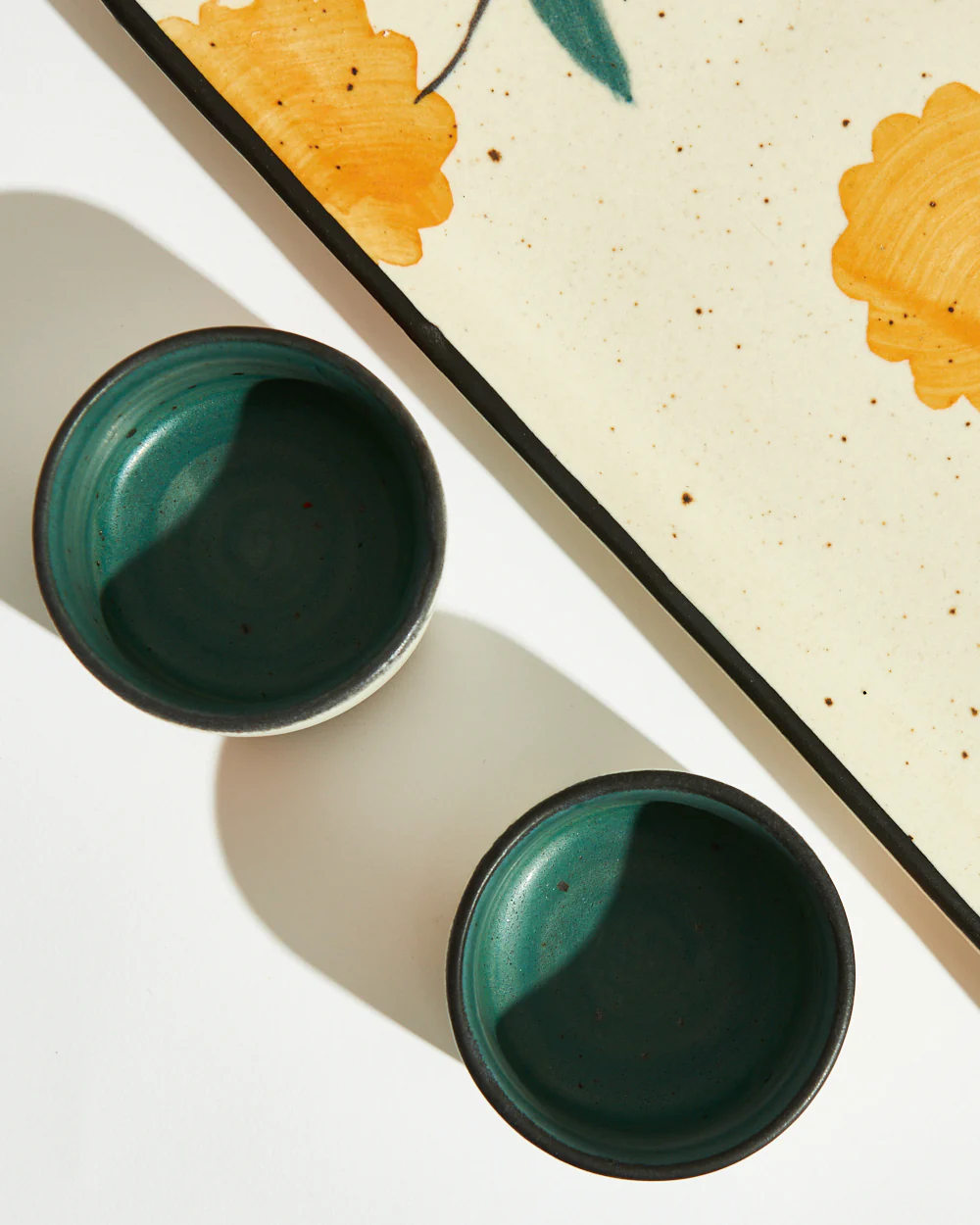 Marigold Chip & Dip Platter | Handpainted Stoneware - Image 4