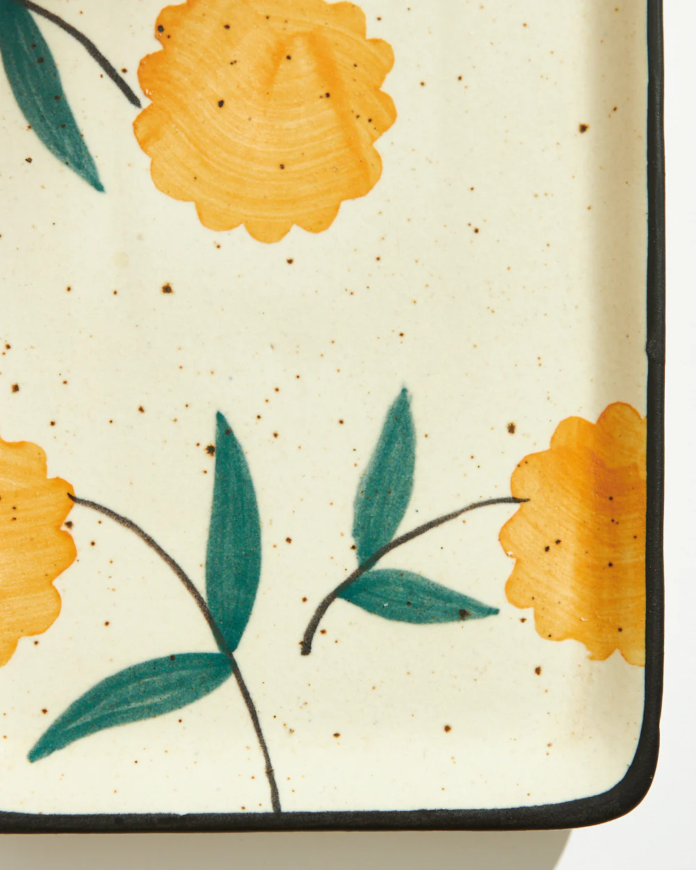 Marigold Chip & Dip Platter | Handpainted Stoneware - Image 5