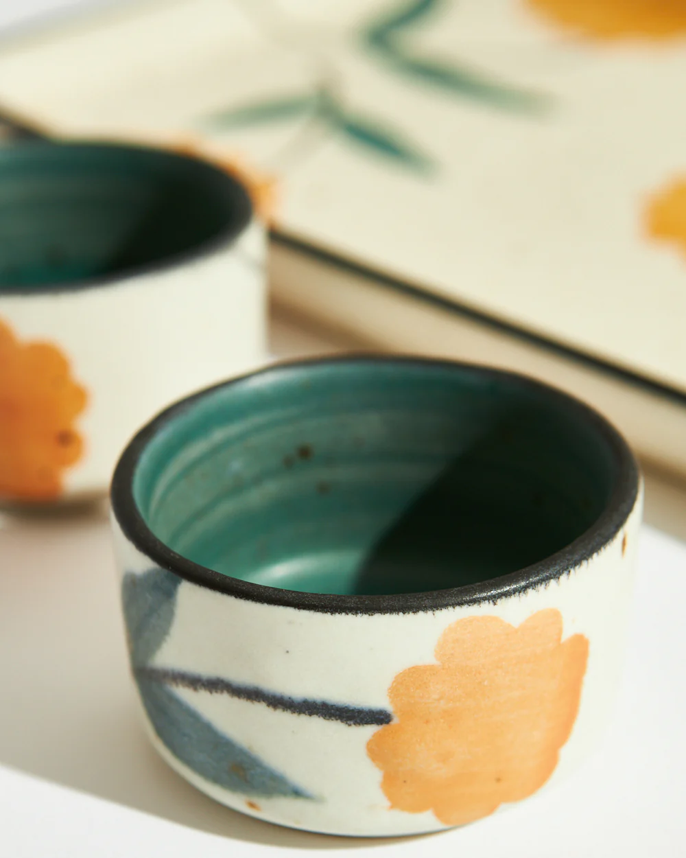 Marigold Chip & Dip Platter | Handpainted Stoneware - Image 7