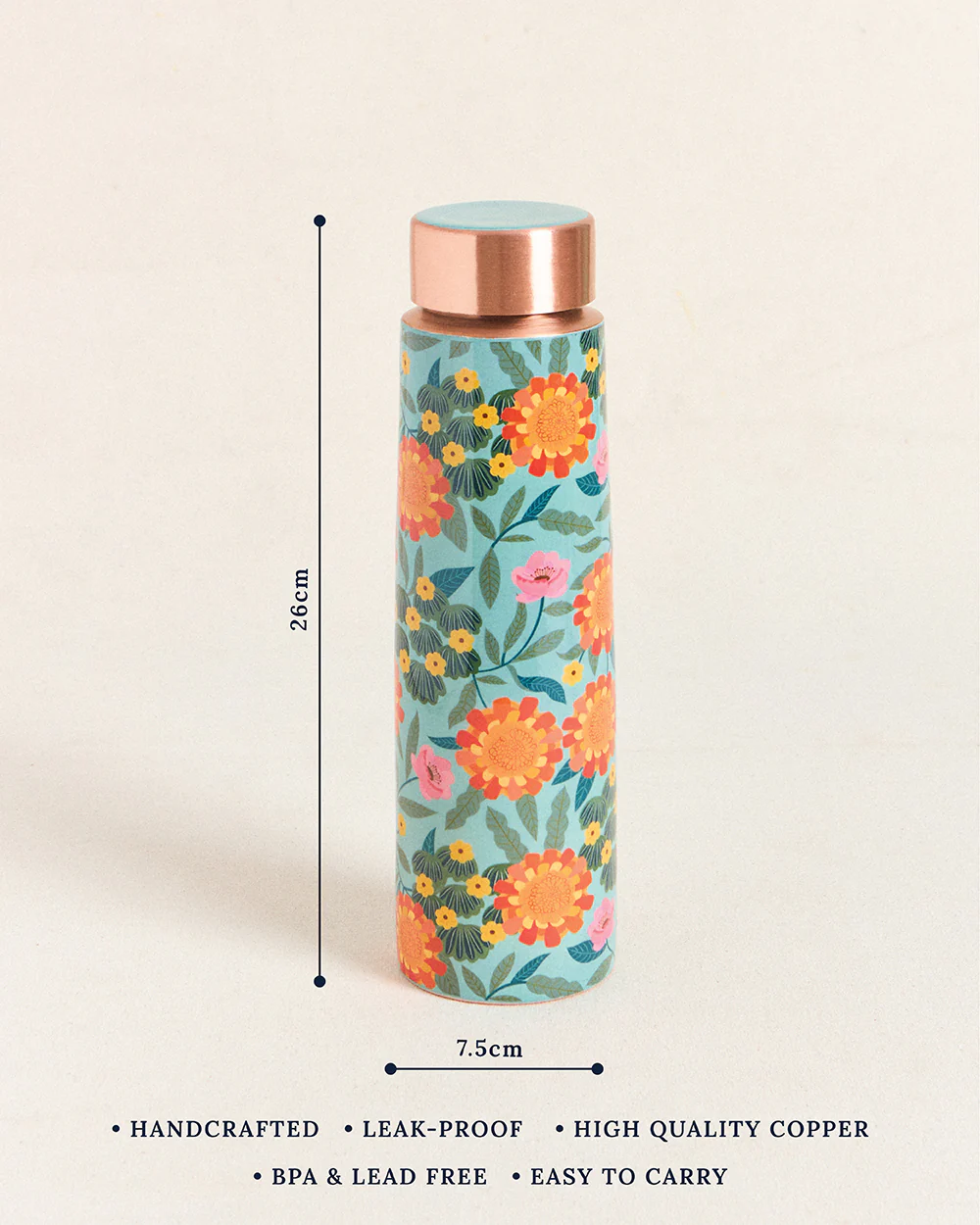 Marigold Copper Bottle, 900 ml - Image 4