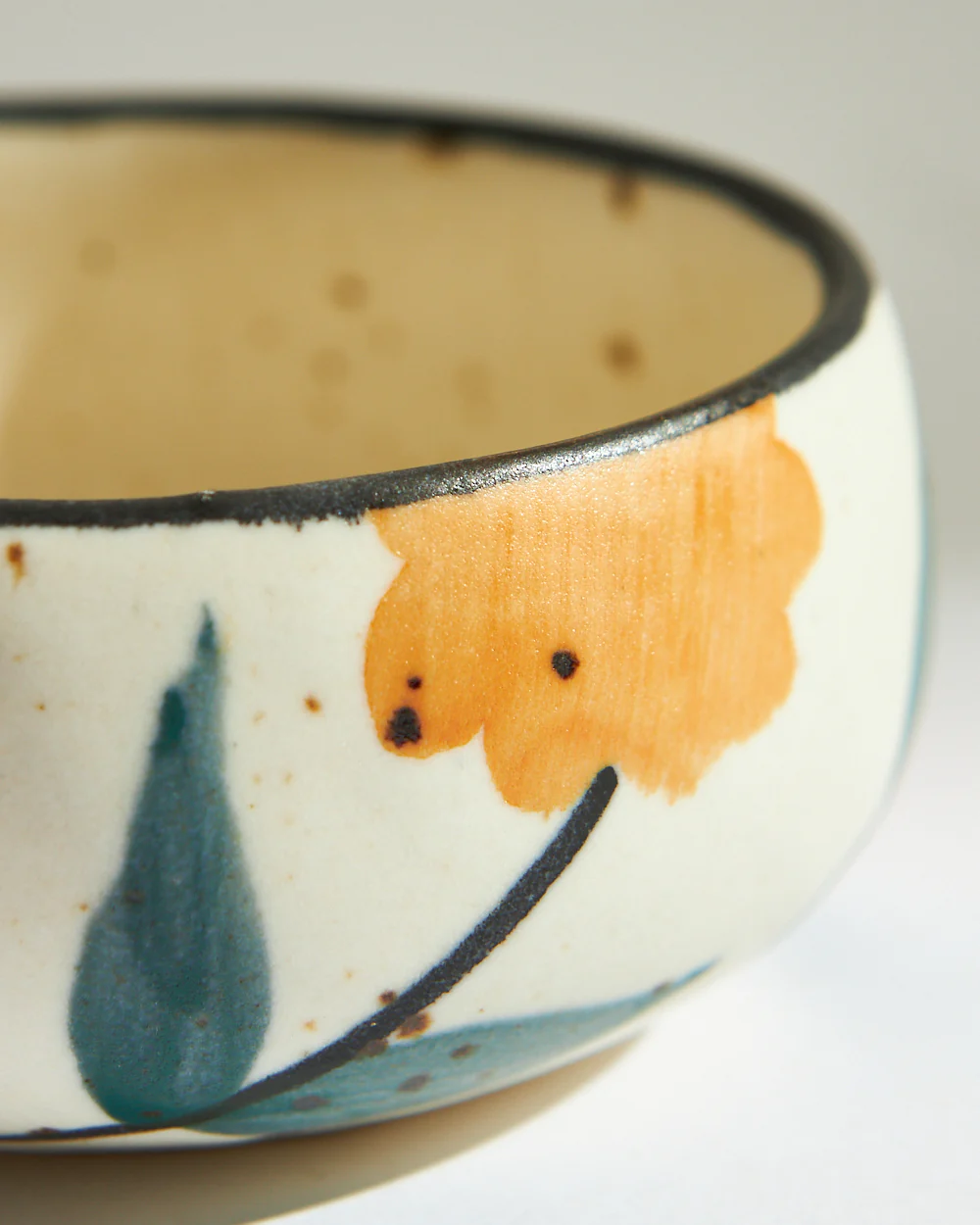 Marigold Dessert Bowl | Handpainted Stoneware - Image 6
