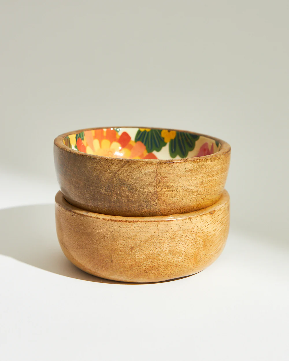 Marigold Mini Snack Bowls (Set of 2)| Wood - Image 8