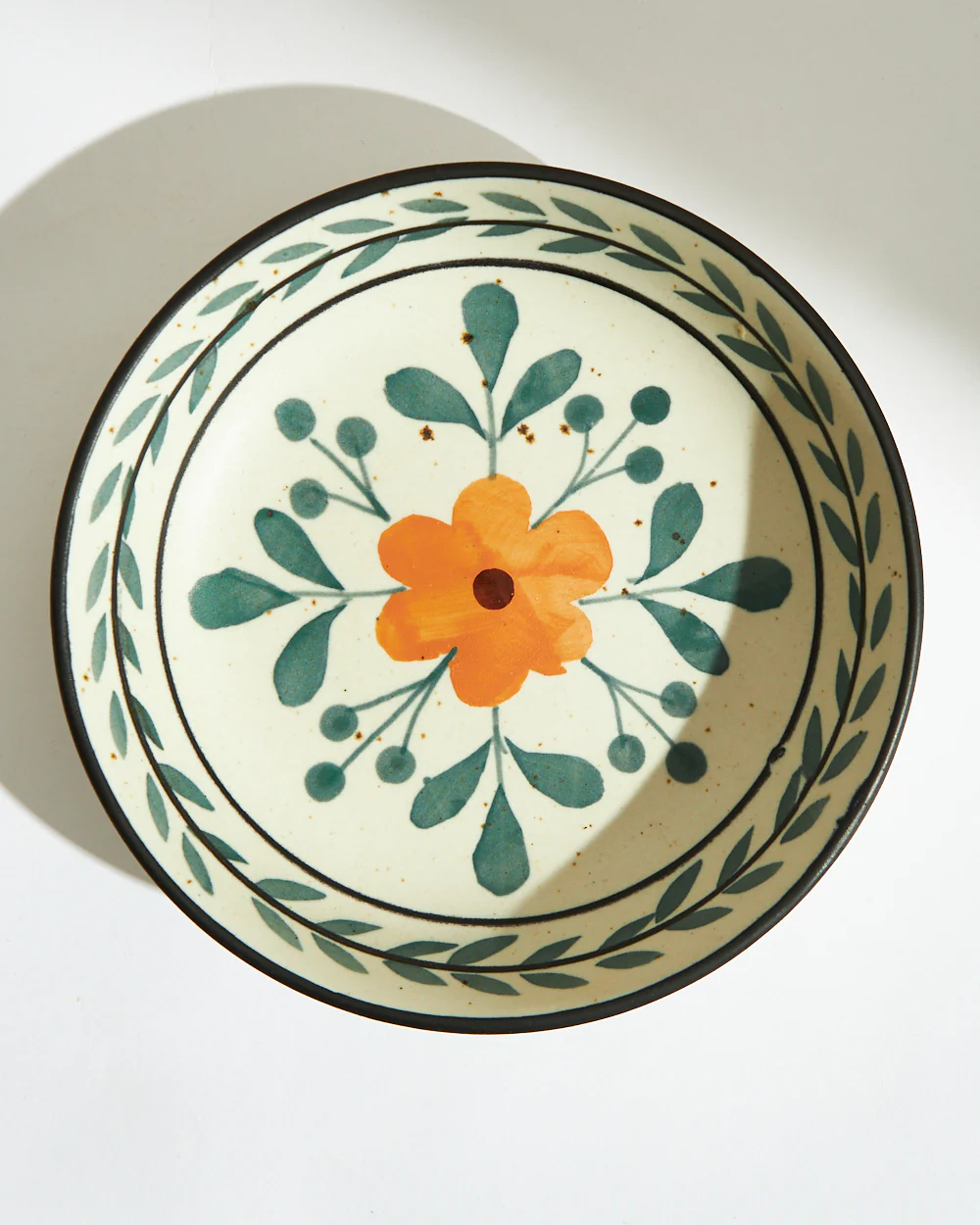 Marigold Pasta Dish | Handpainted Stoneware - Image 2
