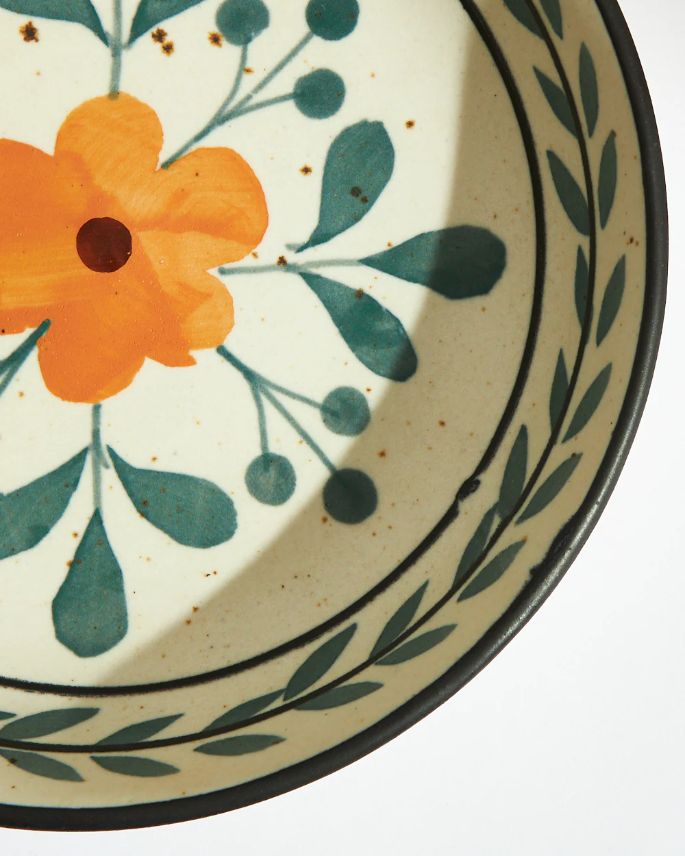 Marigold Pasta Dish | Handpainted Stoneware - Image 4