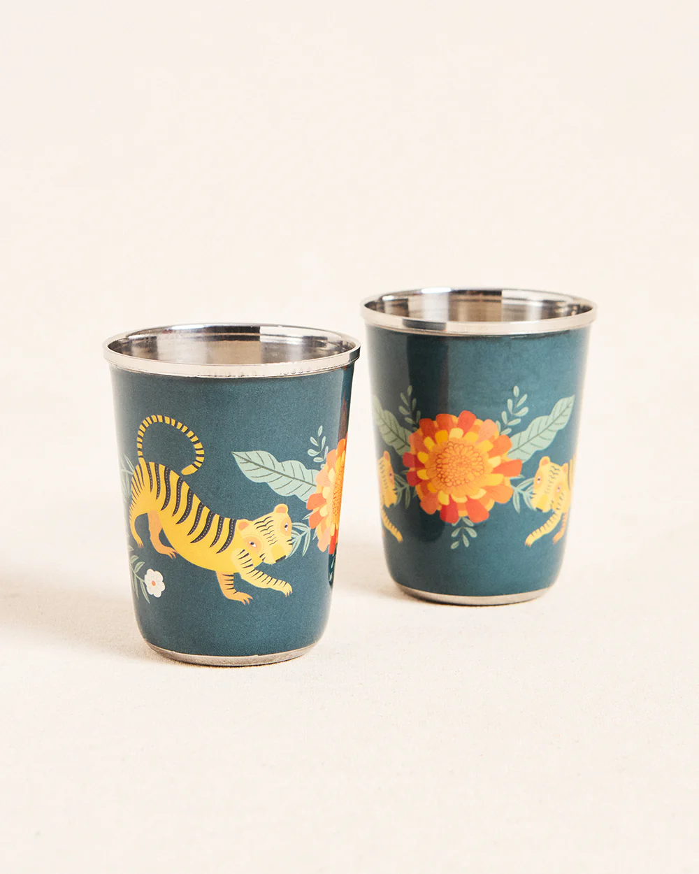 Marigold Steel Tumblers Set of 2 - Blue - Image 2