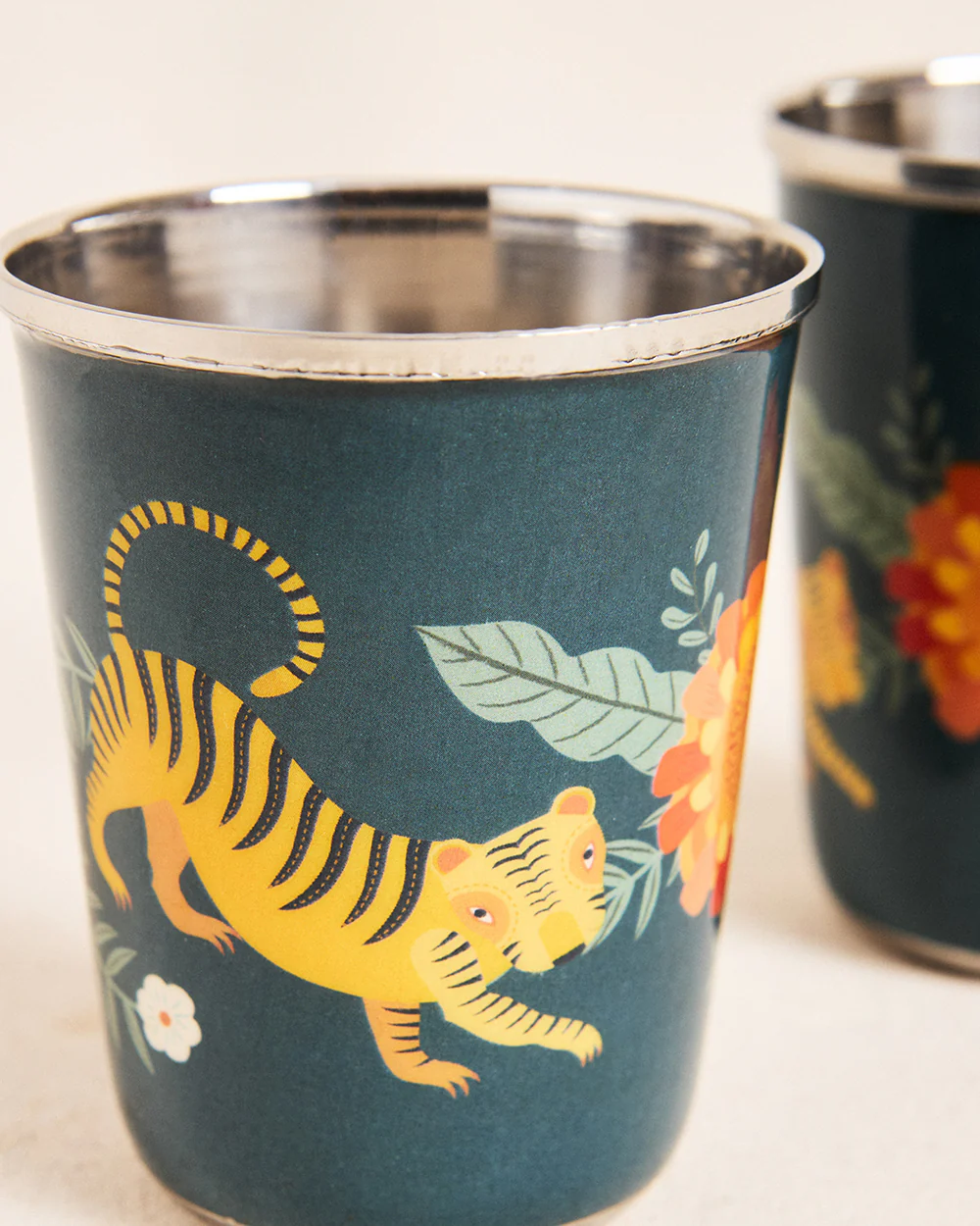 Marigold Steel Tumblers Set of 2 - Blue - Image 5
