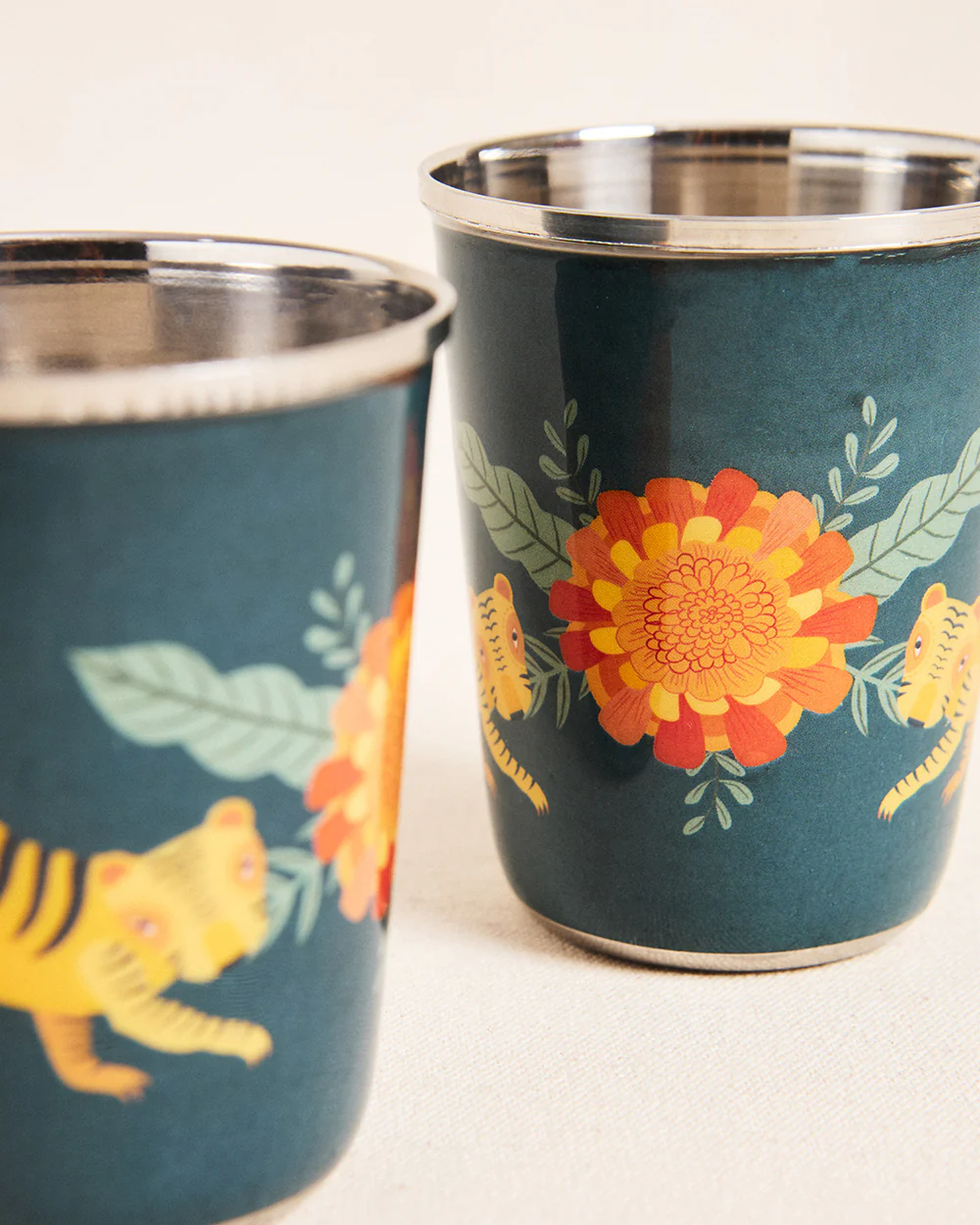 Marigold Steel Tumblers Set of 2 - Blue - Image 7