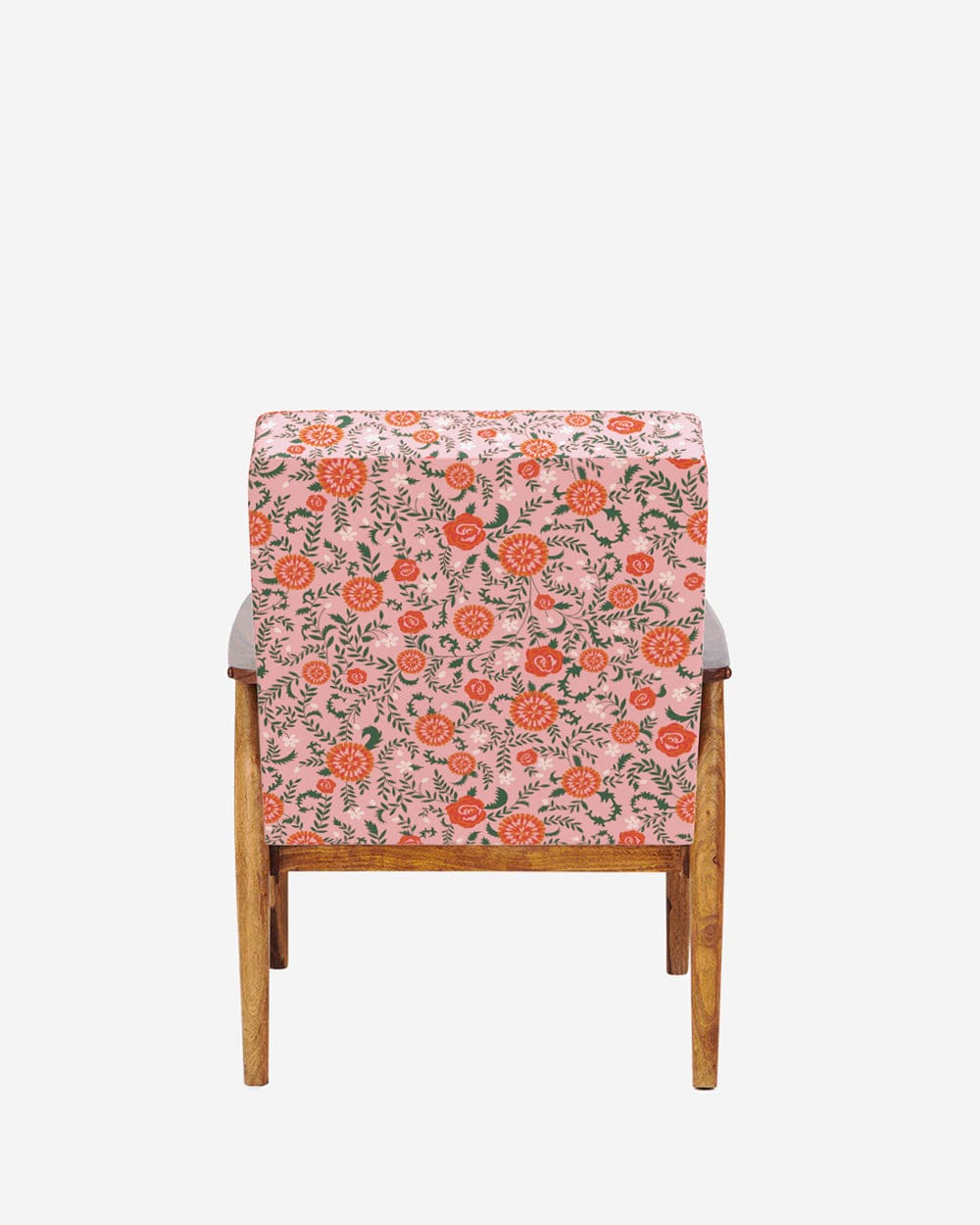 Memsaab Arm Chair - Earthy Florals Peach - Image 6