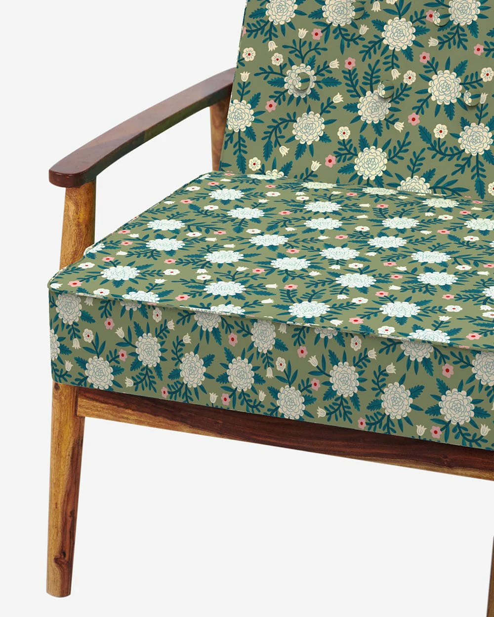 Memsaab Arm Chair - Spring Marigold Green - Image 6