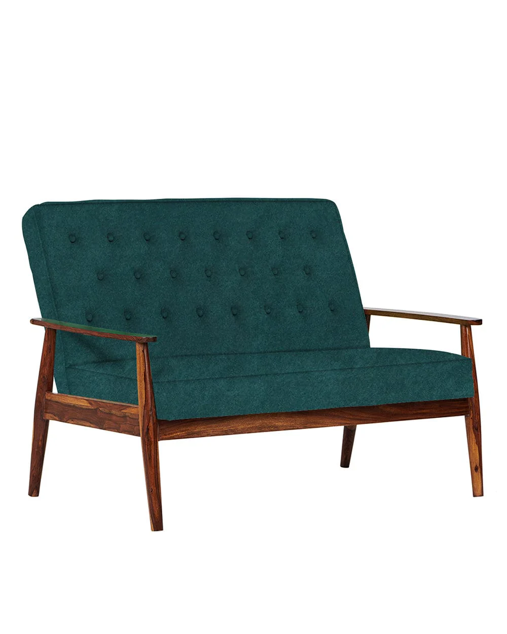 Memsaab Love Seat - Dark Green Velvet - Image 6