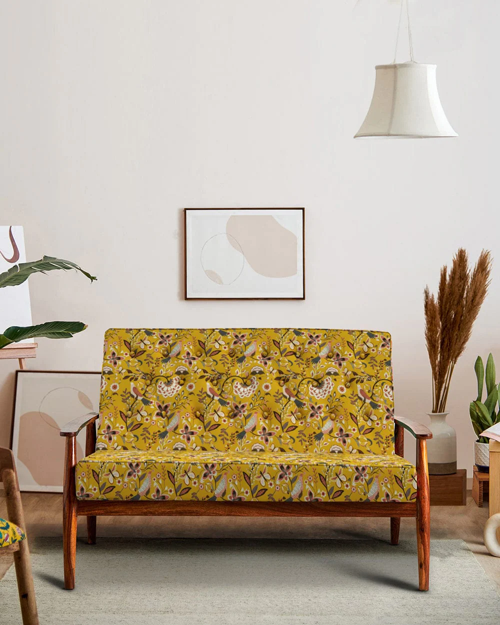 Memsaab Love Seat Dragonfruit Palampur Yellow