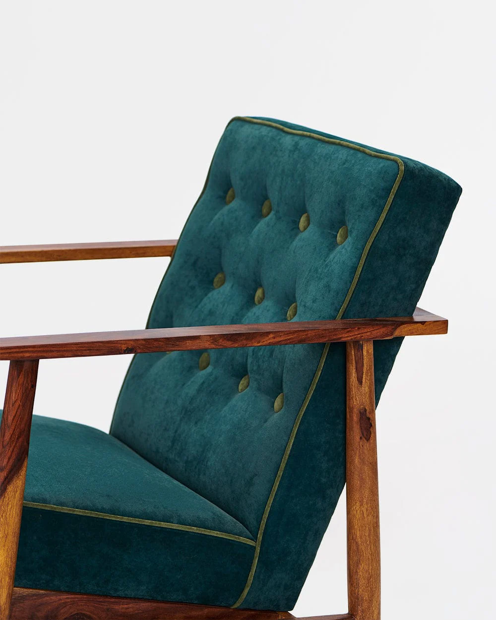 Memsaab Rocking Chair Velvet-Dark Green - Image 4