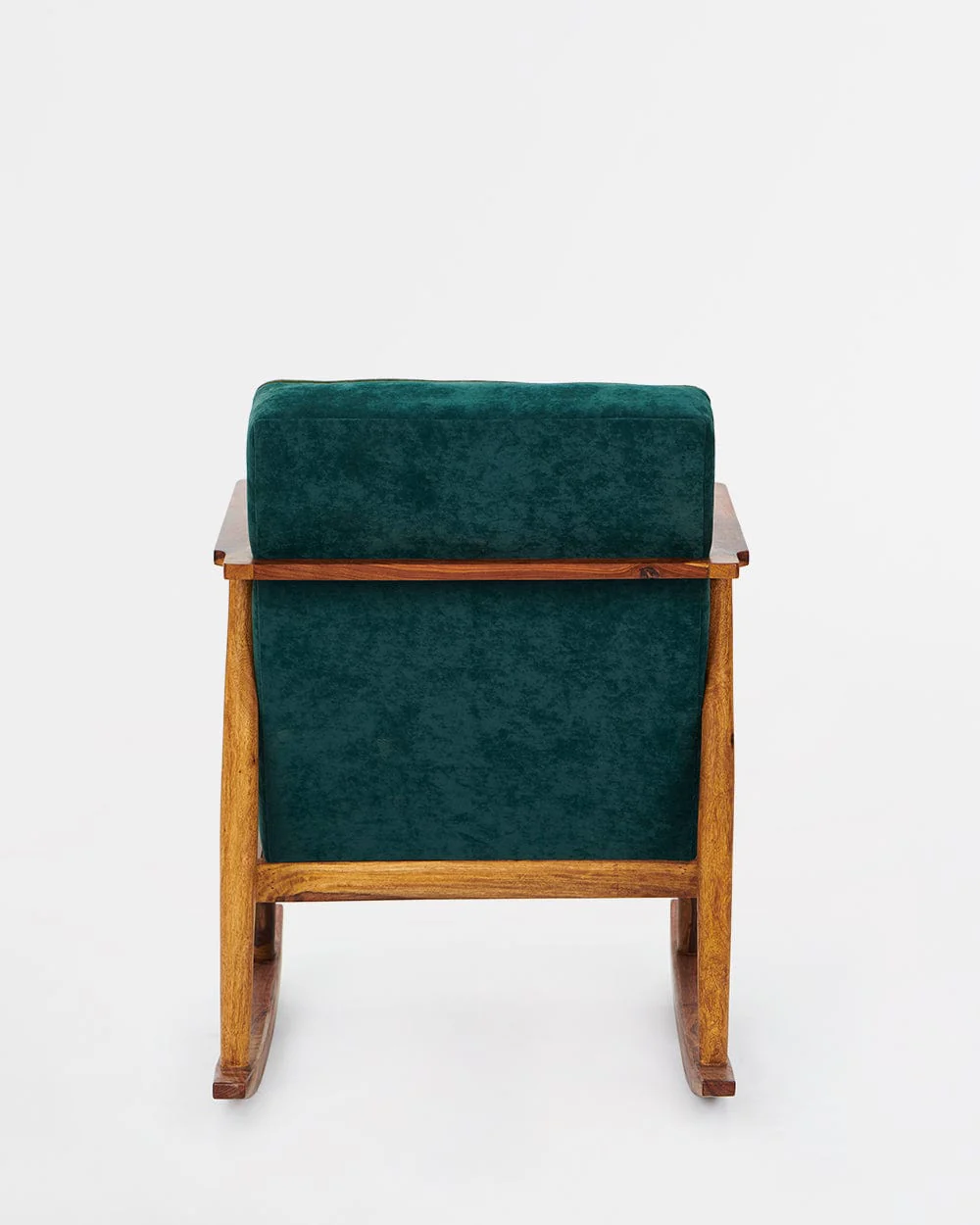 Memsaab Rocking Chair Velvet-Dark Green - Image 5
