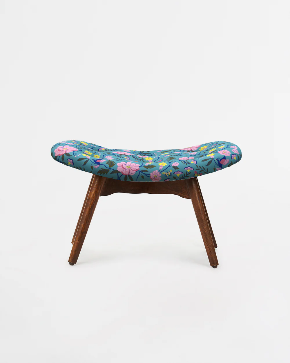Mid Century Modern Foot Rest - Spring Bloom - Image 3