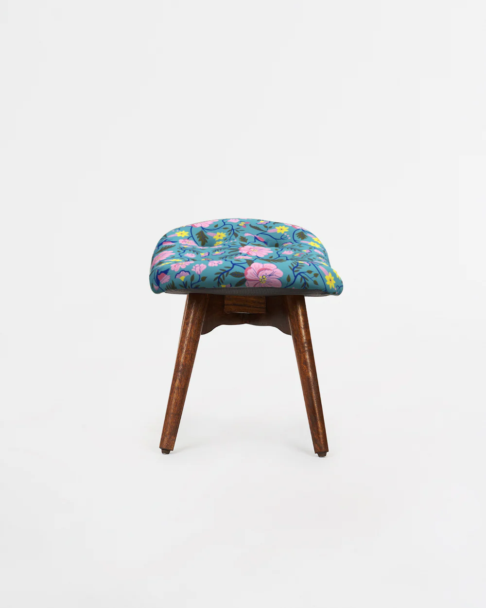 Mid Century Modern Foot Rest - Spring Bloom - Image 4