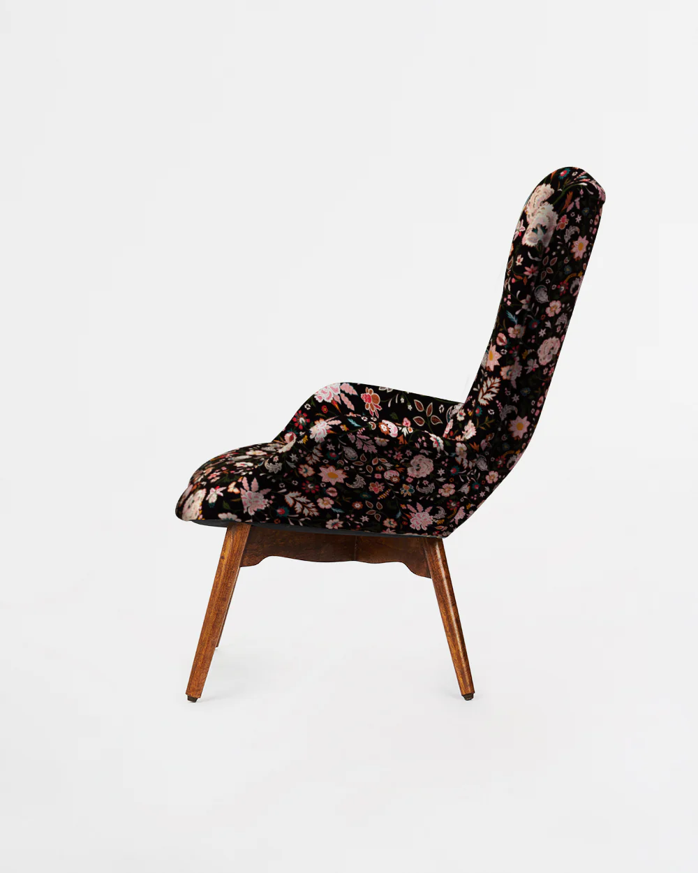 Mid Century Modern Wing Chair-Bohemian Paisley - Image 4