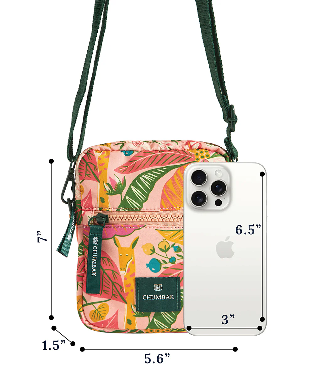 Mini Resort Crossbody Bag | Adjustable Sling| Water Resistant Fabric - Image 5
