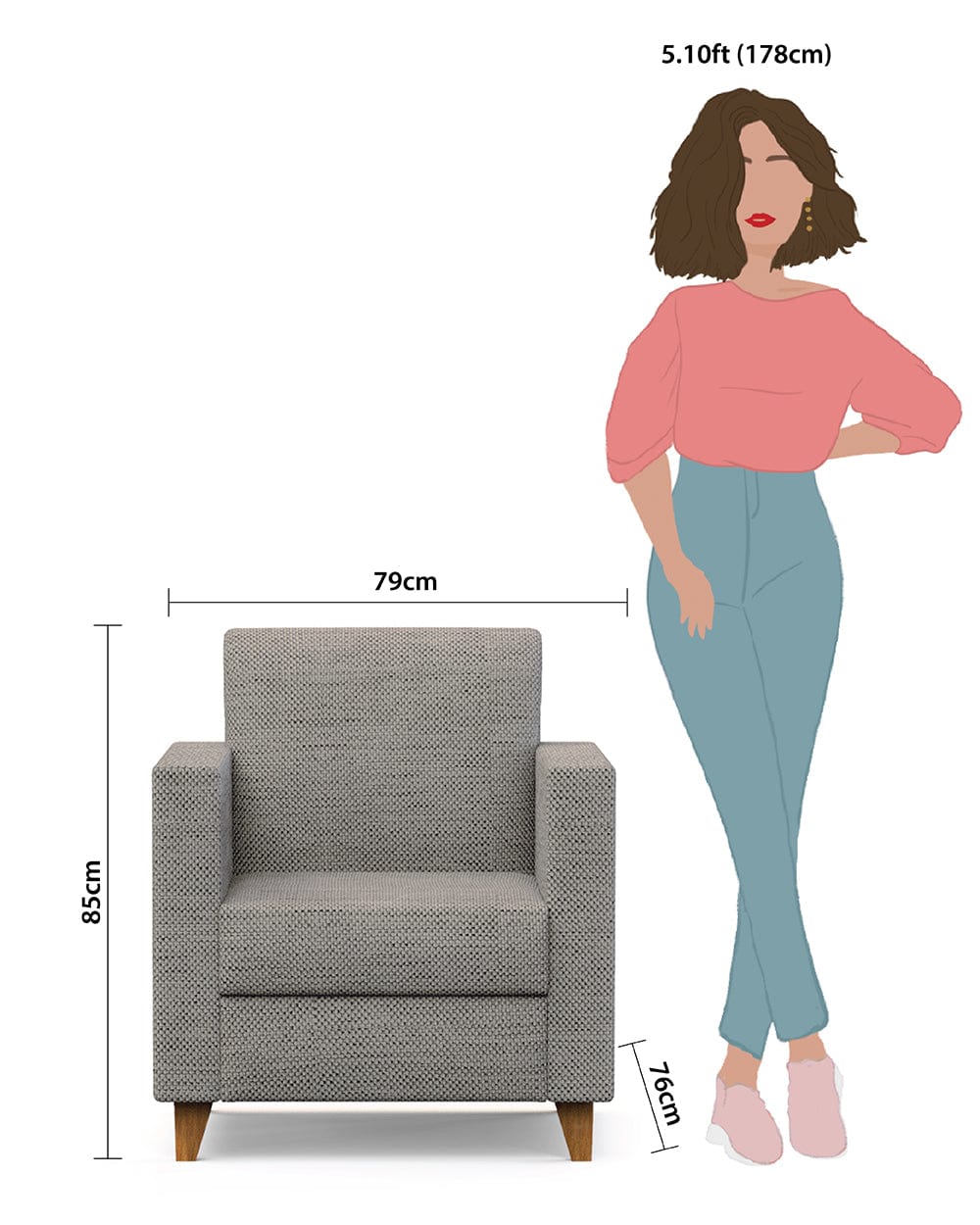 Modern Chair-Bangalore Grey - Image 6