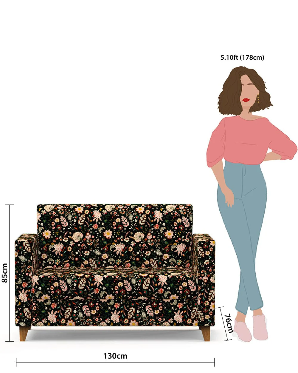 Modern Loveseat-Bohemian Palampore - Image 6