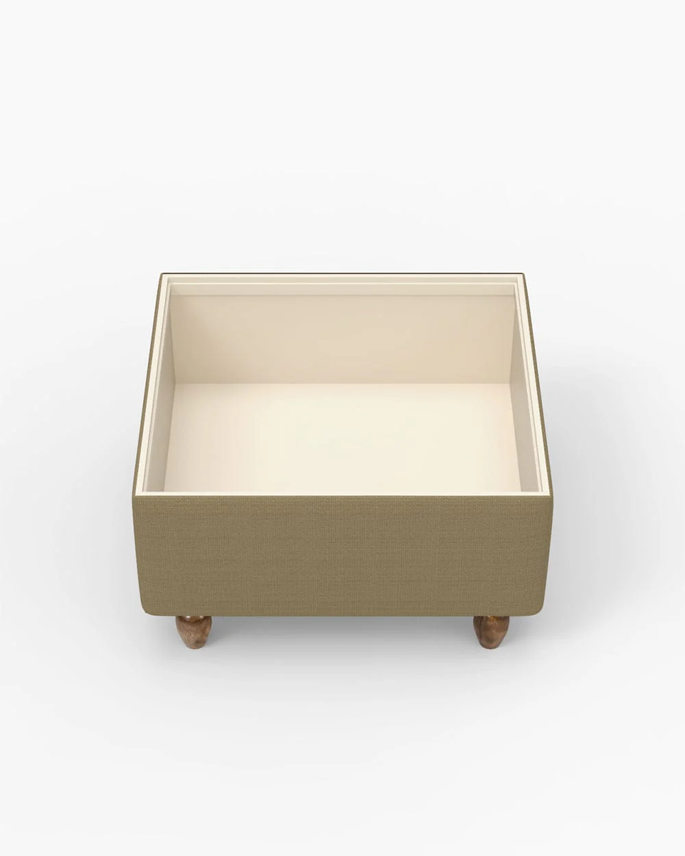 Modern Trunk Storage Ottoman - Beach Beige - Image 5