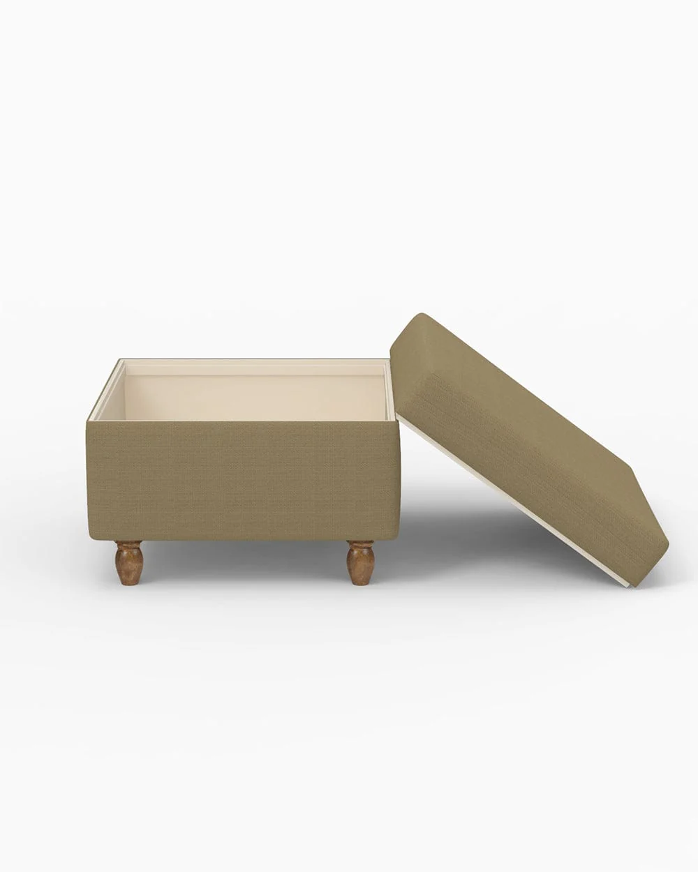 Modern Trunk Storage Ottoman - Beach Beige - Image 7