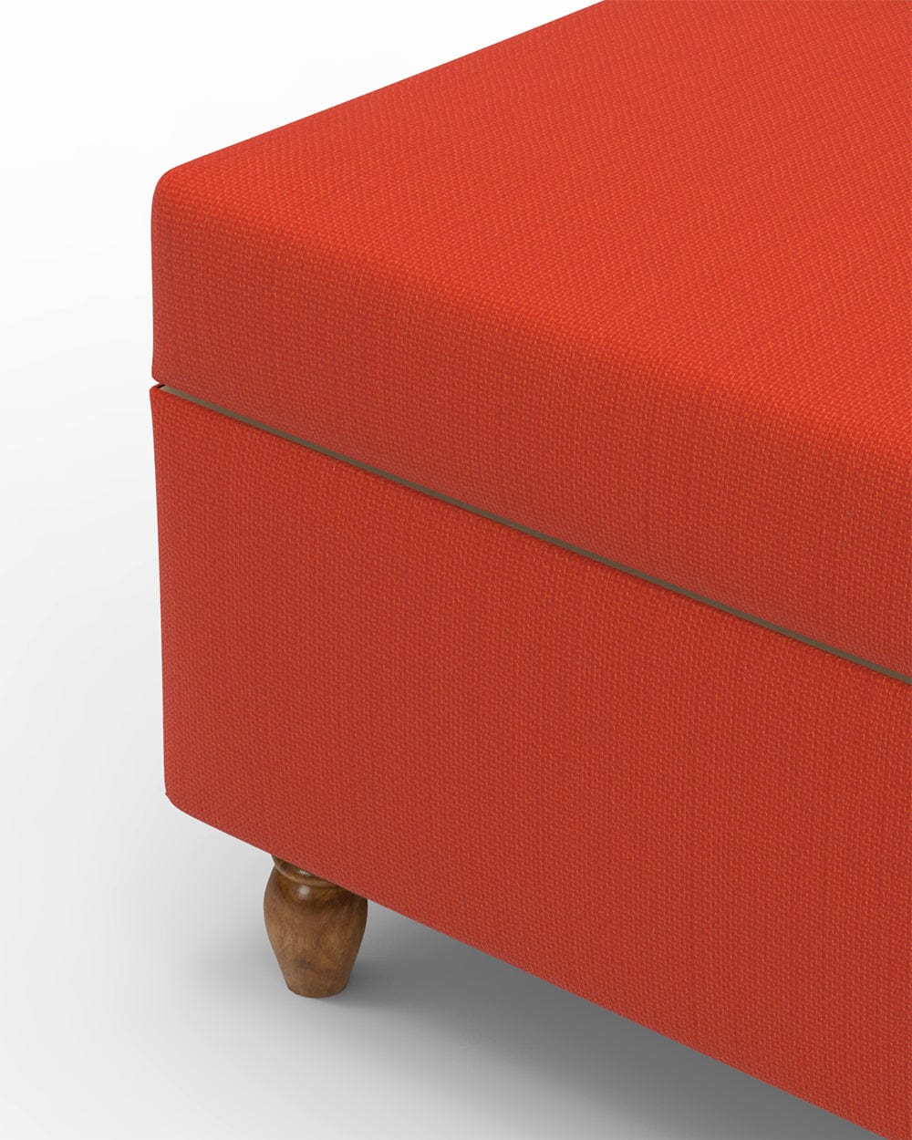 Modern Trunk Storage Ottoman - Carribean Coral - Image 4