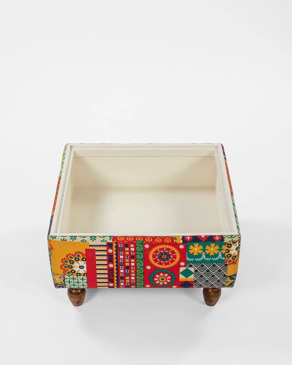 Modern Trunk Storage Ottoman  - Floral Swirls - Image 6