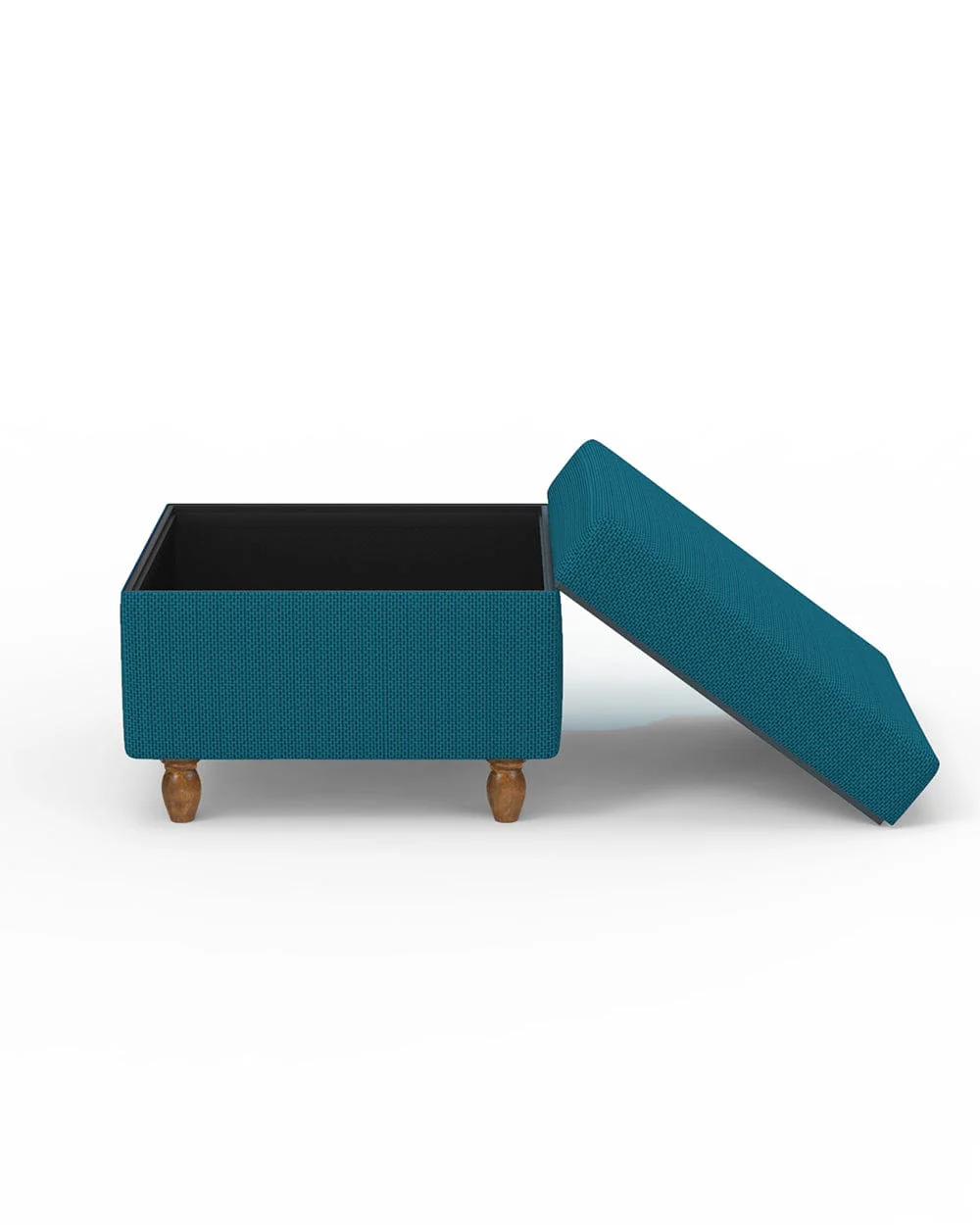 Modern Trunk Storage Ottoman - Mediterranian Blue - Image 7