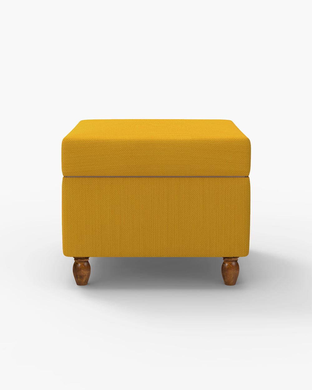 Modern Trunk Storage Ottoman - Sahara Mustard - Image 2