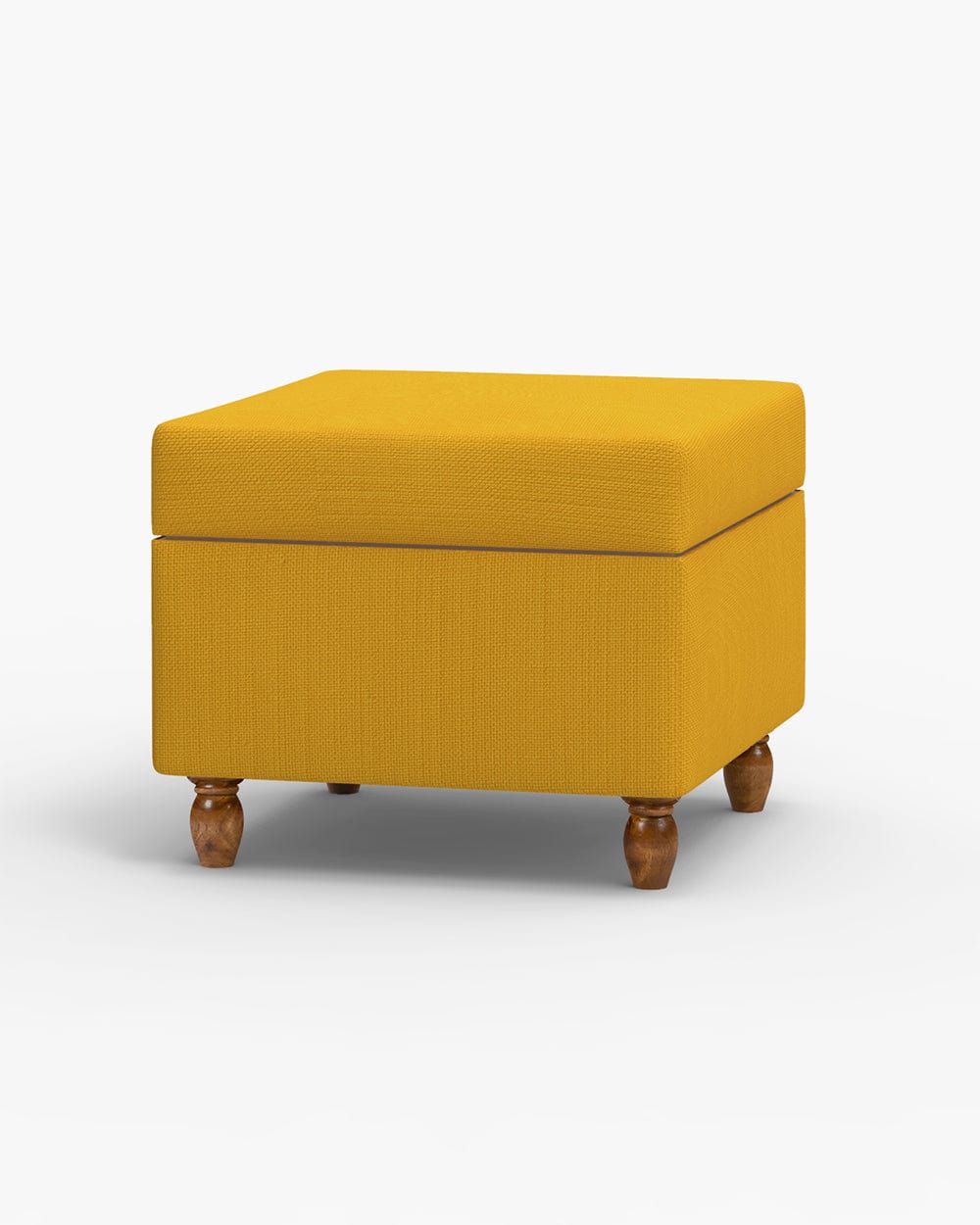 Modern Trunk Storage Ottoman - Sahara Mustard - Image 3