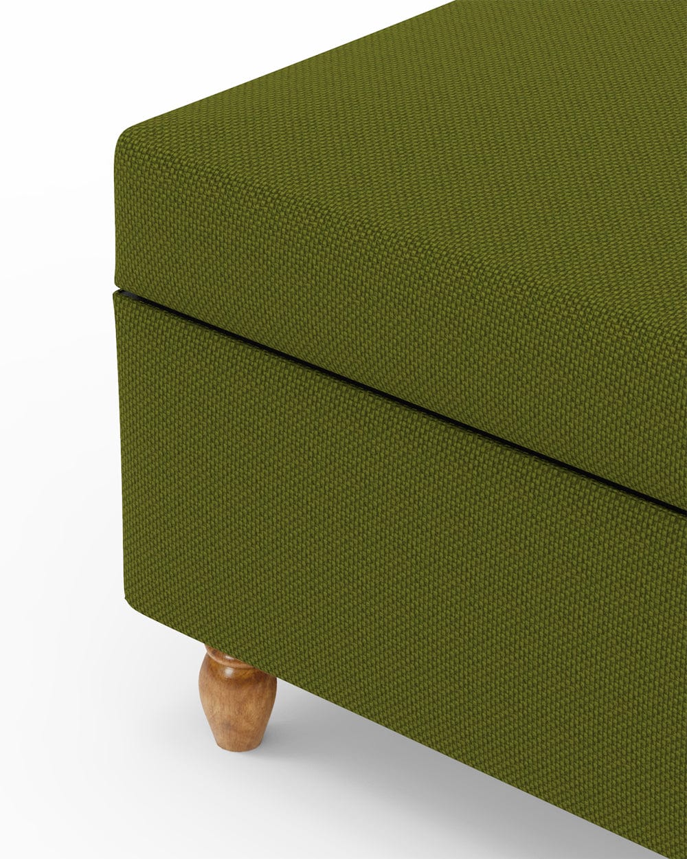 Modern Trunk Storage Ottoman - Savanna Green - Image 4