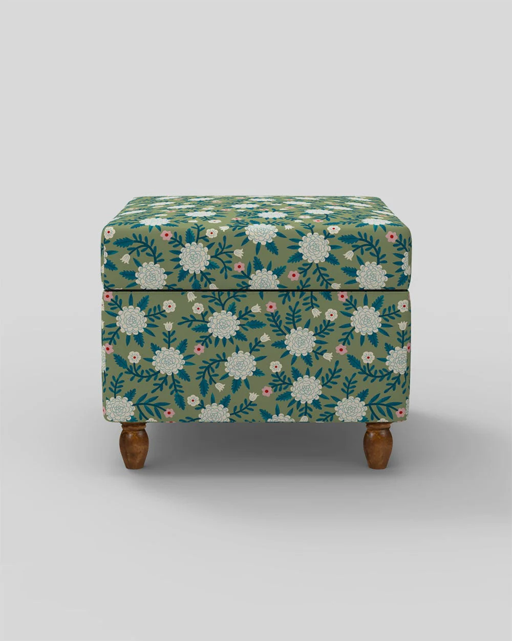 Modern Trunk Storage Ottoman - Spring Marigold Green - Image 5