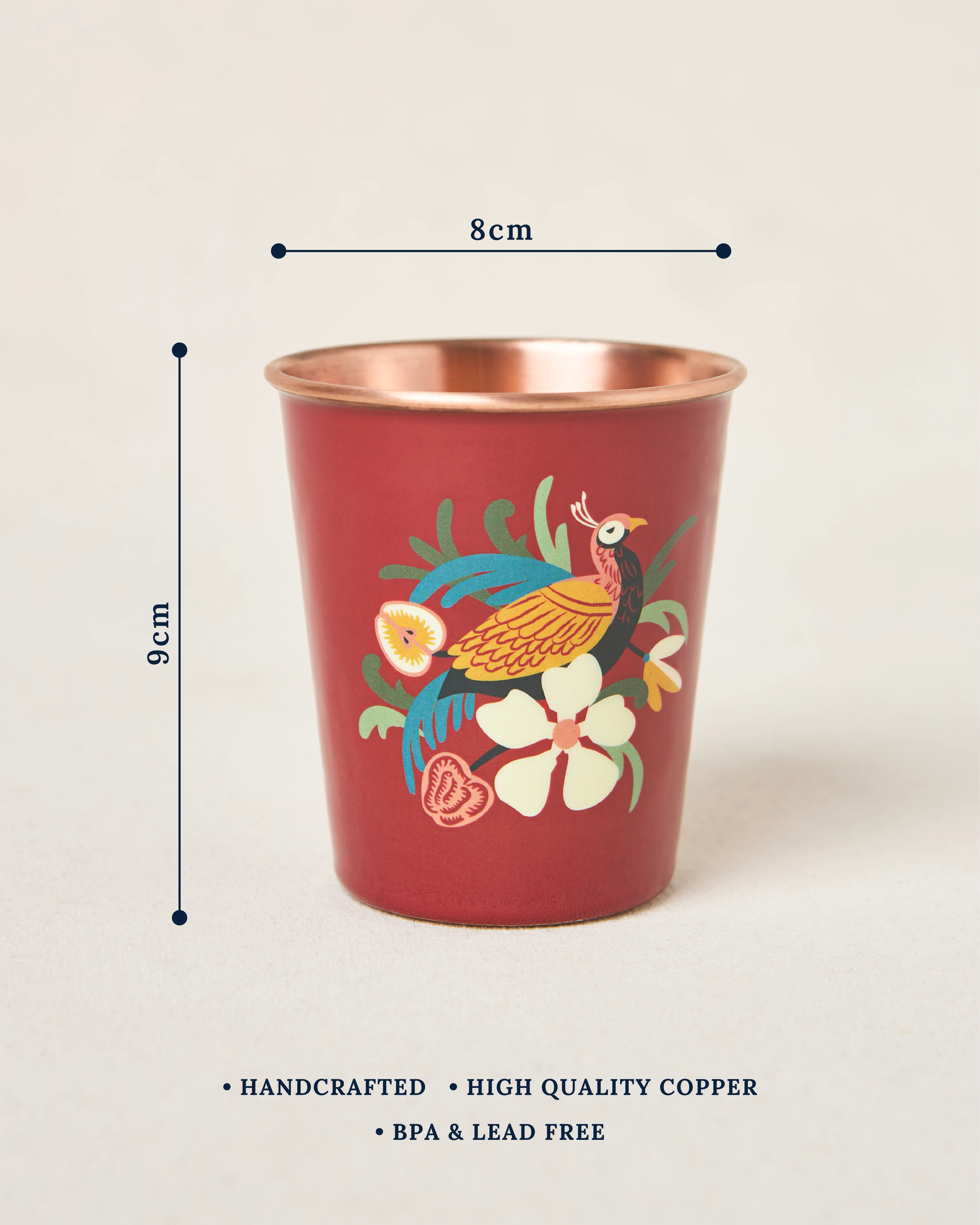 Monal Copper Tumbler, 250 ml | Kashmir Trails - Image 5