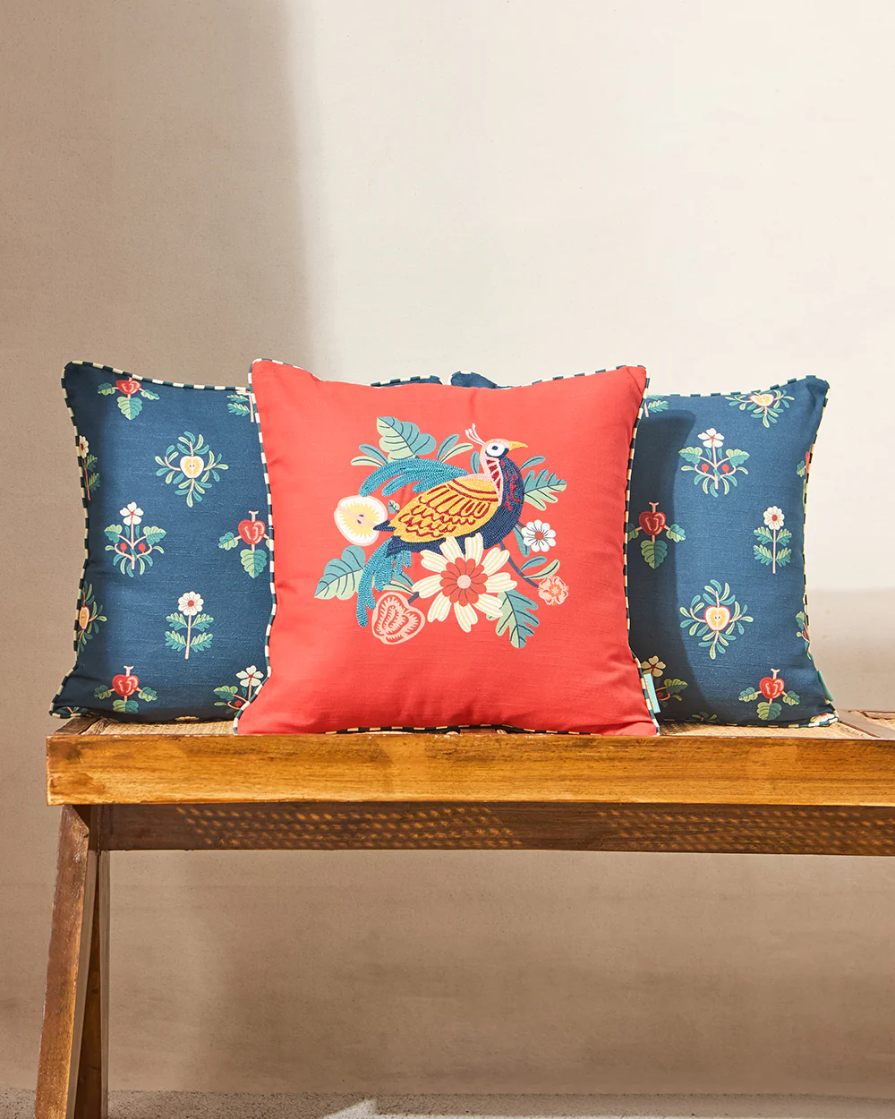 Monal Cushion Cover - Set of 3, 16" | Kashmir Trails