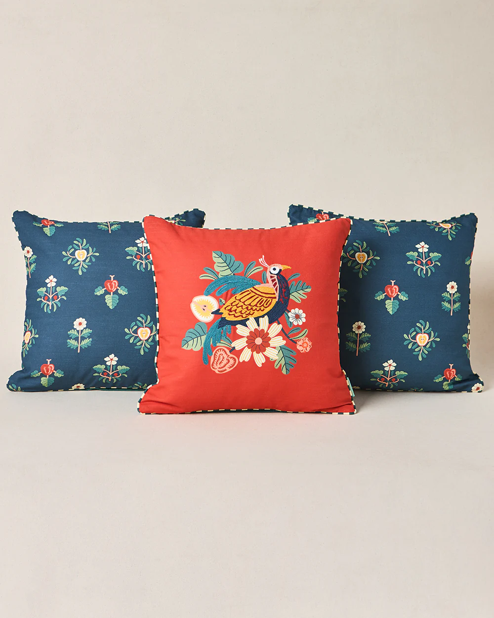 Monal Cushion Cover - Set of 3, 16" | Kashmir Trails - Image 2