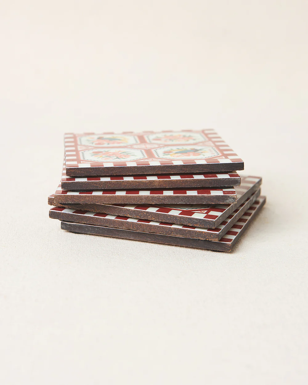 Monal Wooden Coasters - Set of 6, 4" | Kashmir Trails - Image 3