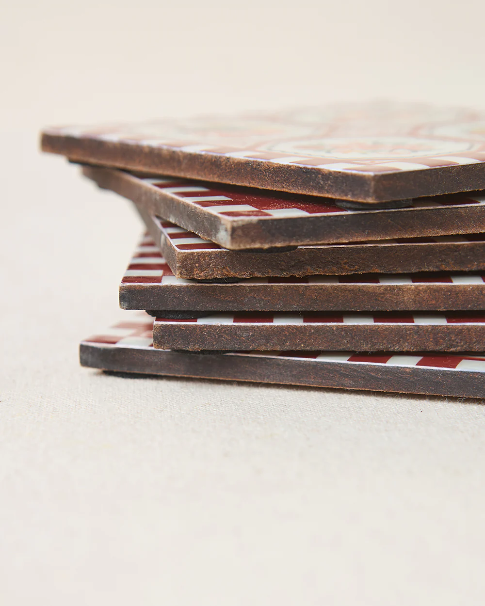 Monal Wooden Coasters - Set of 6, 4" | Kashmir Trails - Image 8