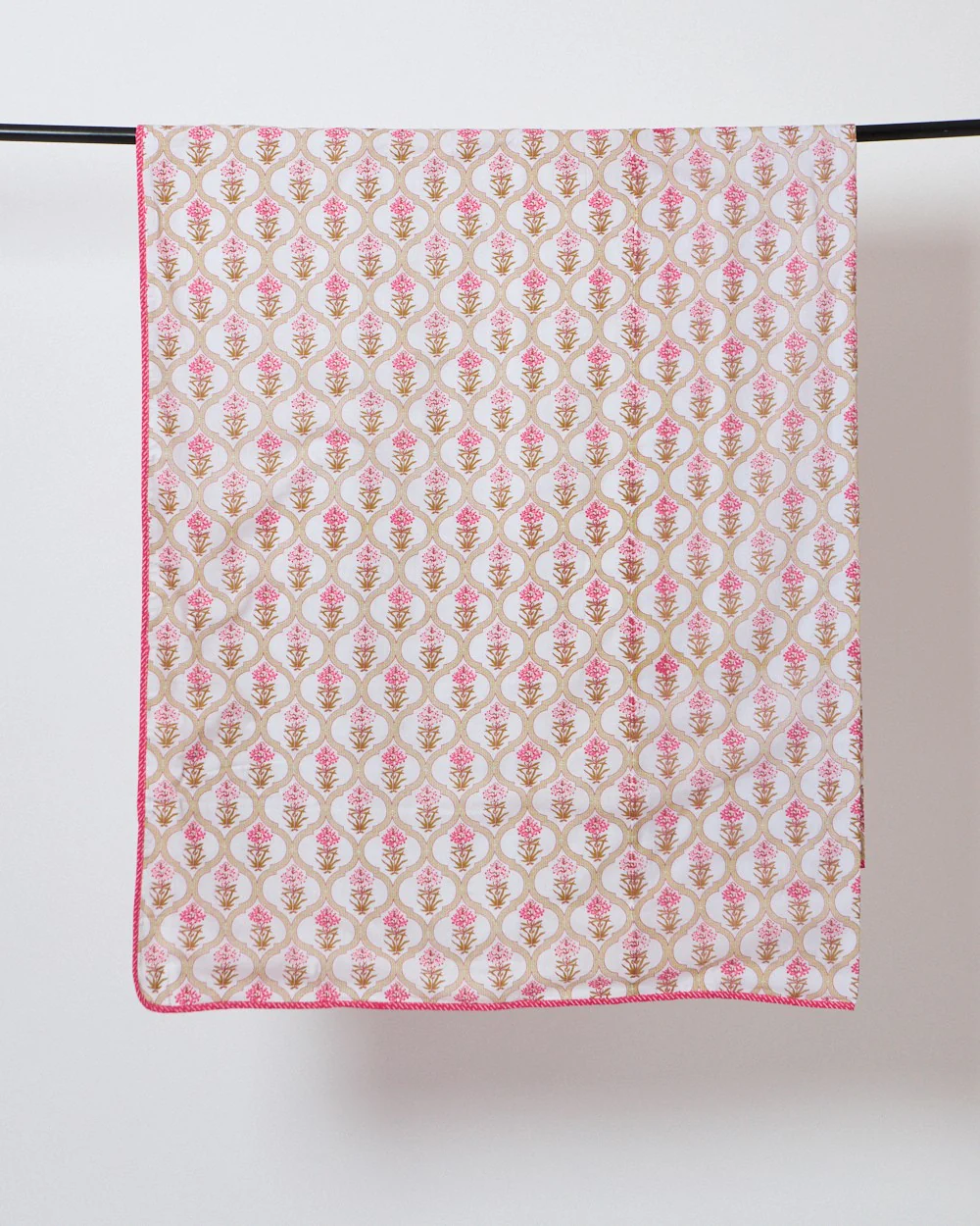 Mughal Muse, Pink Jaal Dohar - Double Bed 280 TC - Image 5