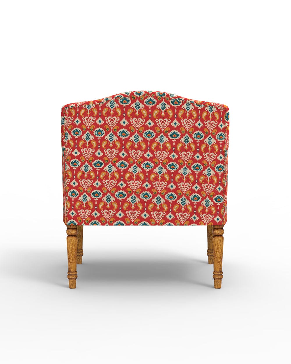 Nawaab Arm Chair - Red Ikkat - Image 4