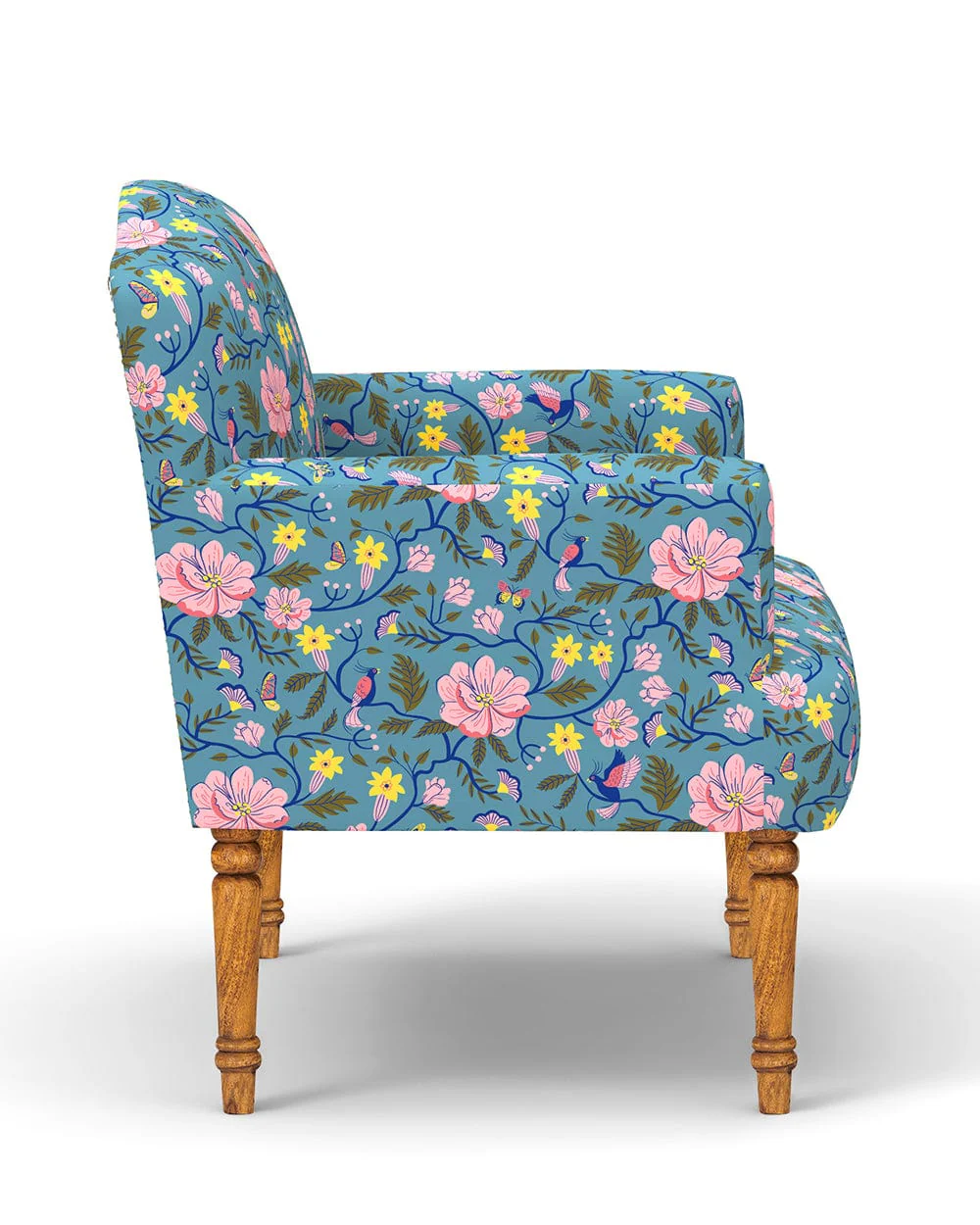 Nawaab Arm Chair - Spring Bloom Teal - Image 3