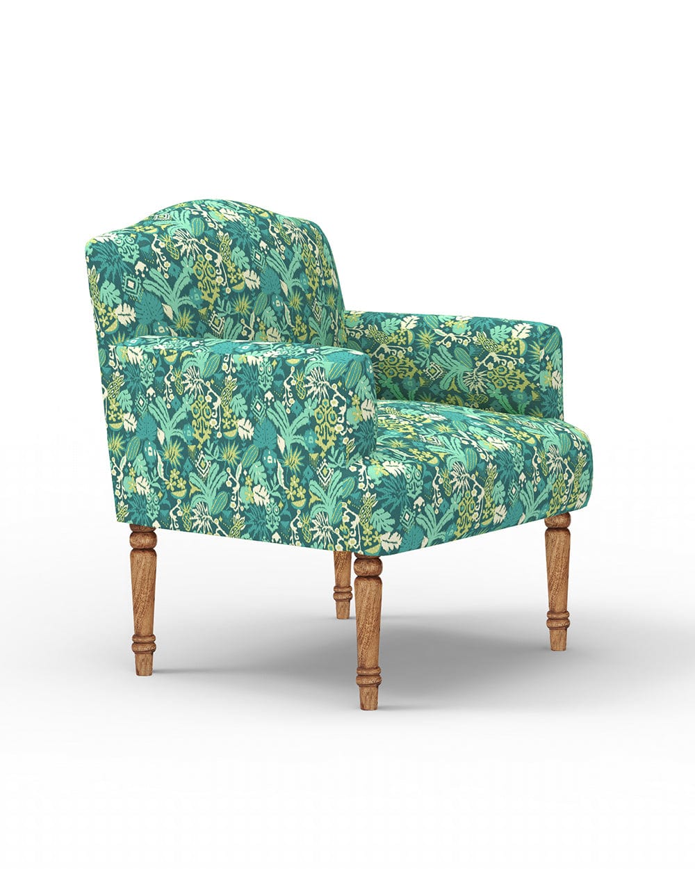 Nawaab Arm Chair - Tropical Ikkat Green - Image 5