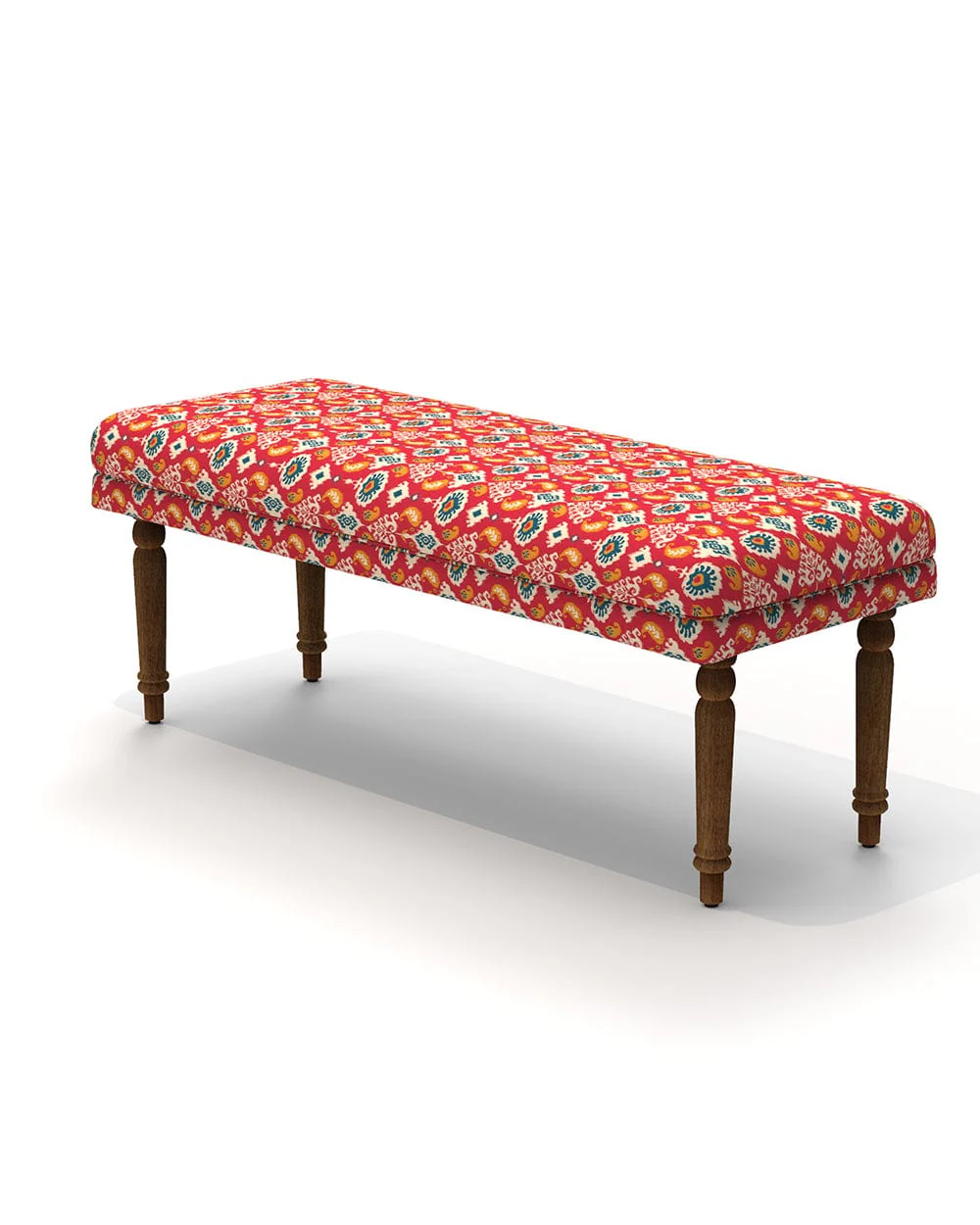 Nawaab Bench - Red Ikkat - Image 4