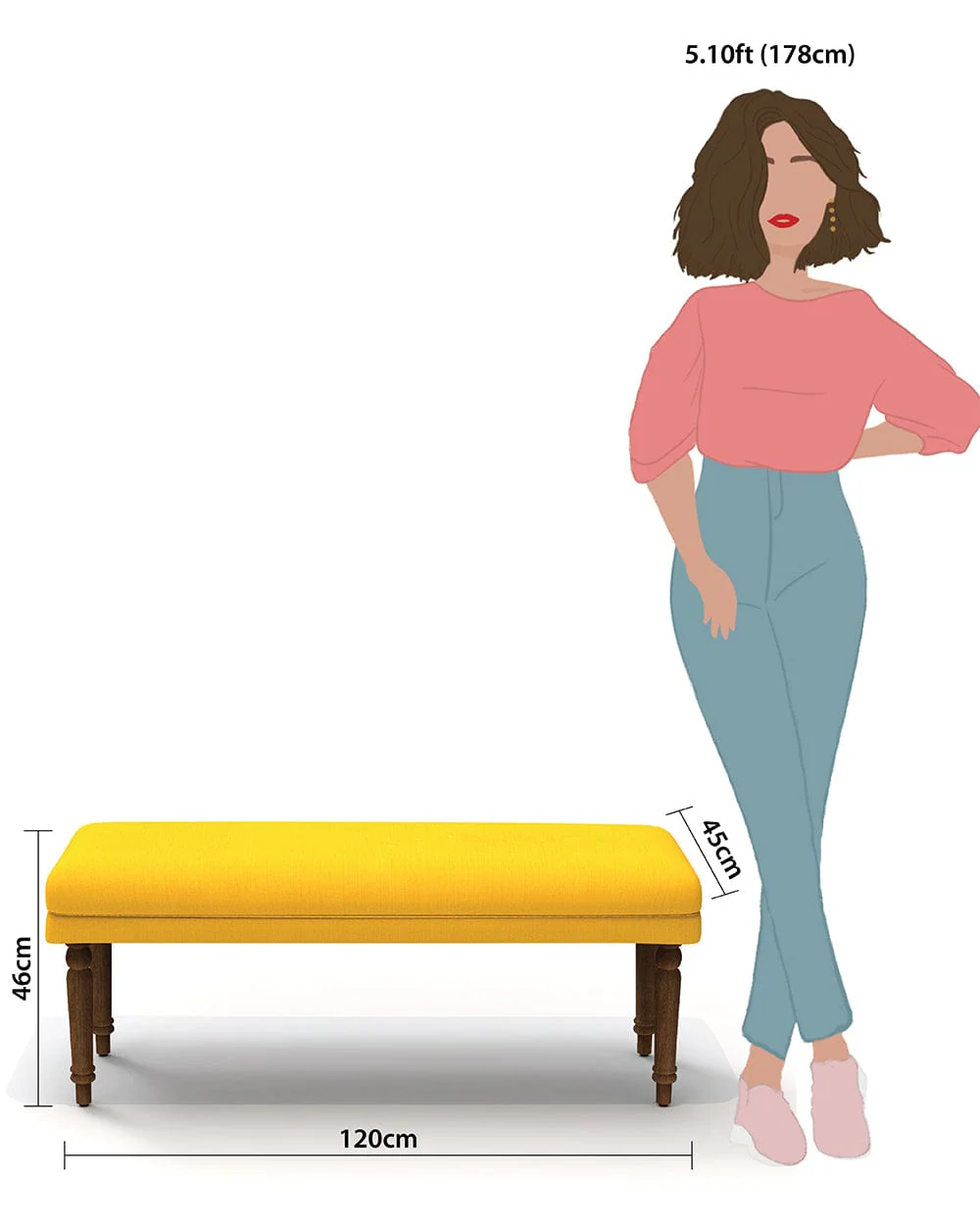 Nawaab Bench - Sahara Mustard - Image 6